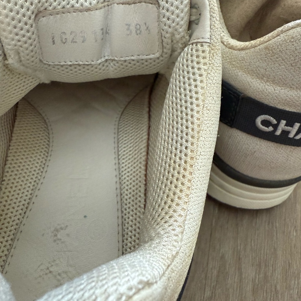 Chanel White and Black Sneakers - Picture 5 of 9